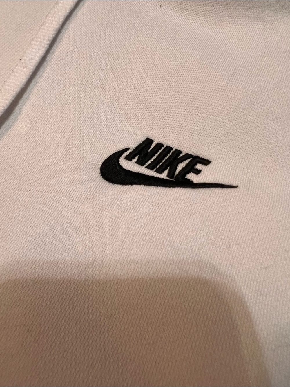 Nike White Hoodie with Black Swoosh, M - Picture 4 of 5